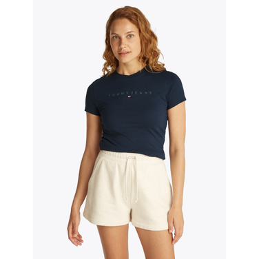 TJW Slim Tonal Linear Tee Ext Donker Blauw