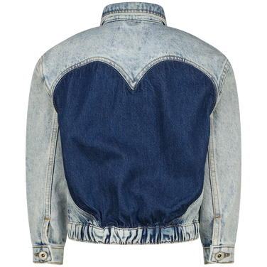 Tori Heart Denim Jacket Licht Blauw