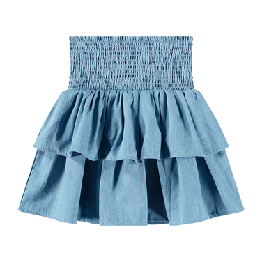 Bonita Smocked Skirt Blauw
