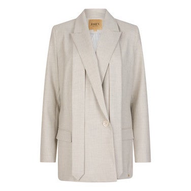 ISE straight fit blazer with strap Beige