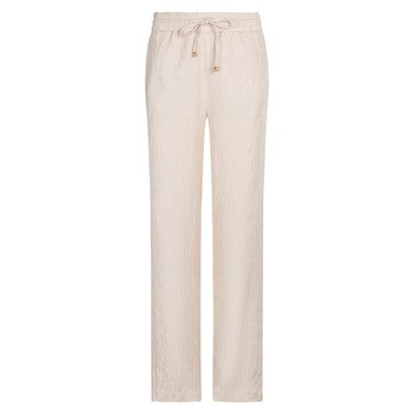 Trousers wide jacquard Beige