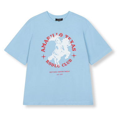 Ladies Knitted Oversized Blue T-shirt Maggy Licht Blauw