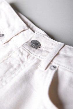 Gaias High Rise Wide Leg Denim Pants Off White