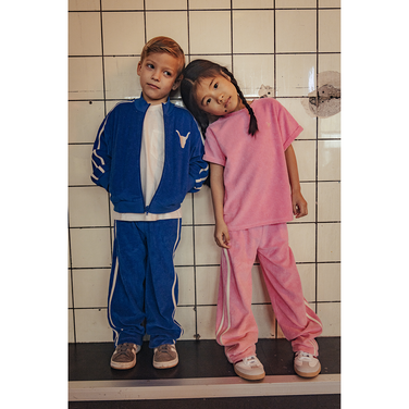 kids knitted terry pants Blauw