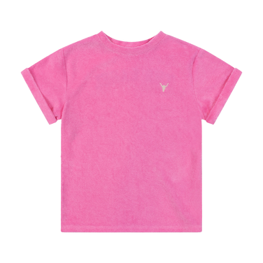 kids knitted terry t-shirt Roze