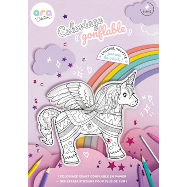 Opblaasbare Kleurplaat Unicorn XL Multi
