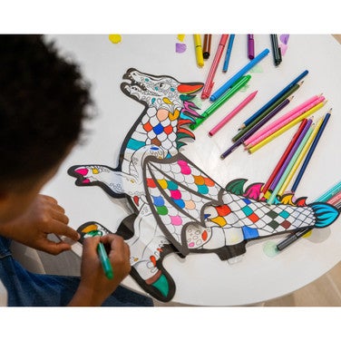 Opblaasbare Kleurplaat Draak XL Multi