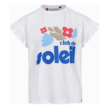 Little T-shirt Ruffled Short Sleeves Soleil Wit 1