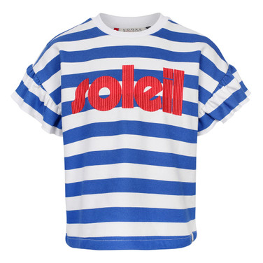 Little Striped Short Sleeve Sweater Wit 1