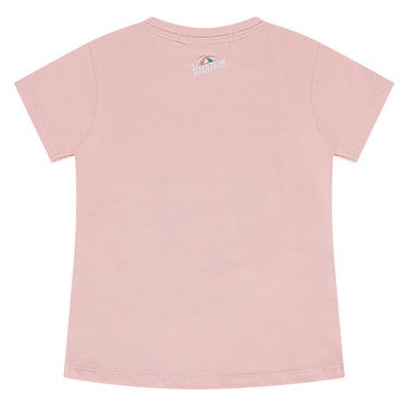 girls t-shirt short sleeve vacation Roze
