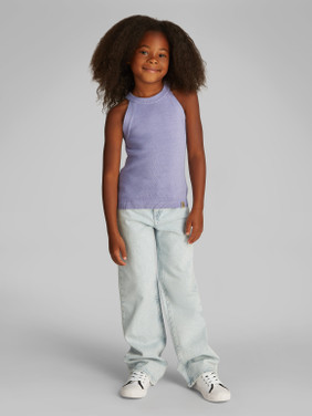 HALTERNECK KNITTED TOP Paars