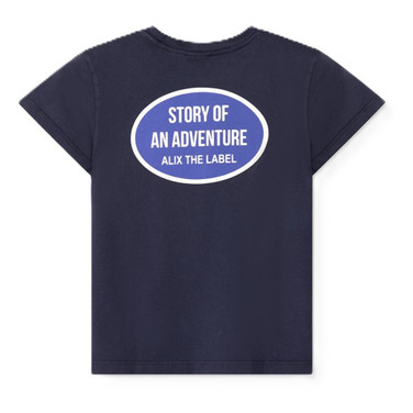 kids knitted oval ALIX t-shirt Donker Blauw