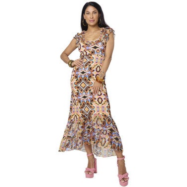 Vicky Riu Nude Dress Multi