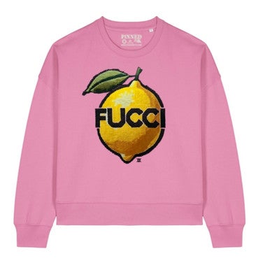 Boxy Sweater Fucci Lemon Roze