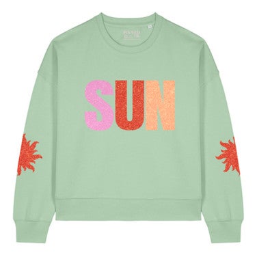 Boxy Sun Mixed Glitter - Jade Green Groen