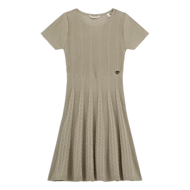 SS SWEATER DRESS RIB Beige