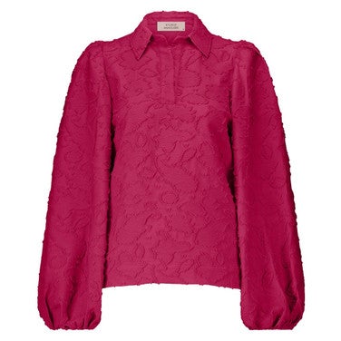 Rianne jacquard top Roze