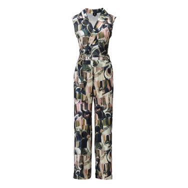 Jumpsuit Met Design A205 Zwart 1