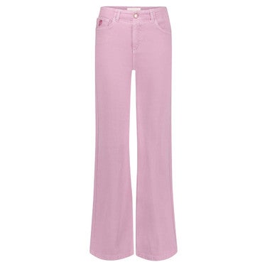 Hayley Wide Leg Cropped Jeans Licht Roze KL