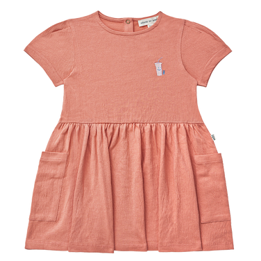 Relaxed Pocket Dress Shortsleeve Roze