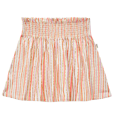 Smocked Skirt Striped Gold Multi