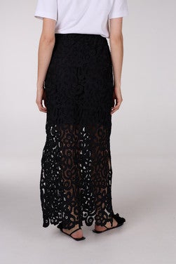 LUCY ROK L 685 long slits Zwart 1