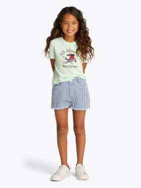 HARPER SHORT STRIPE Licht Blauw