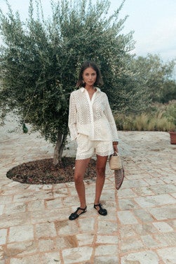 Nolita Crochet Short Off White