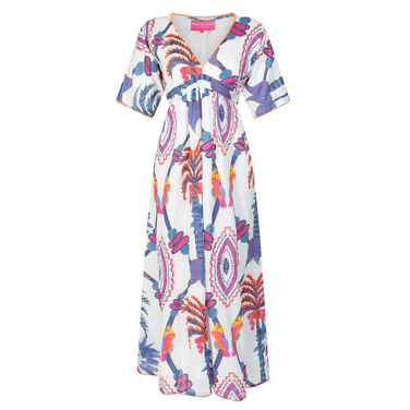 Dress Blue Bird Long Roze