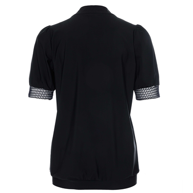 Top Short Sleeve Lacing Zwart 1