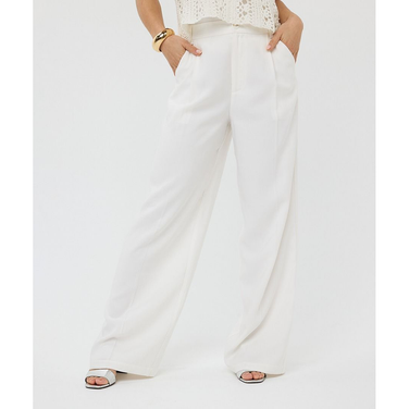 Trousers WB pleat Wit 1