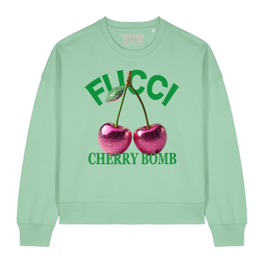 Boxy Sweater Fucci Cherry Bomb Groen