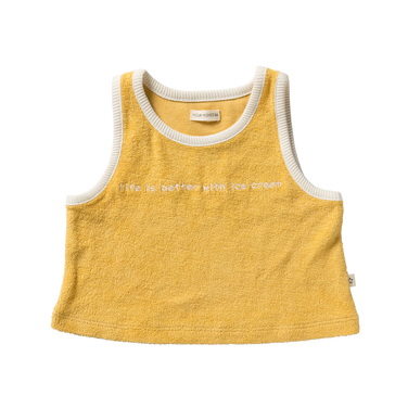 Terry Sporty Singlet Geel