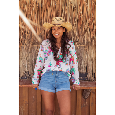 Tea Tents Blouse Print