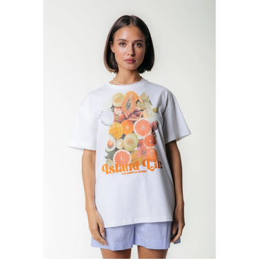 Island Life Loosefit Tee Wit 1