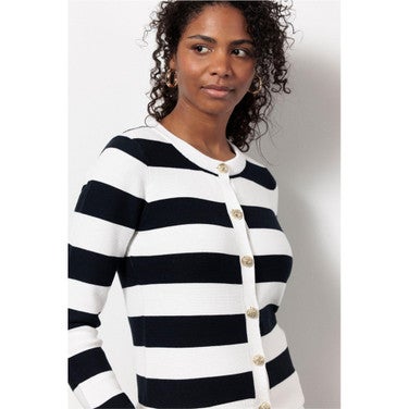 Cassie stripe cardigan Off White