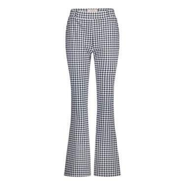 Flairy small check trousers Donker Blauw