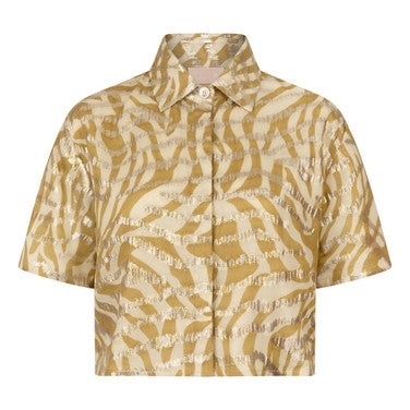 ZIYA Cropped Blouse Goud
