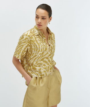 ZIYA Cropped Blouse Goud