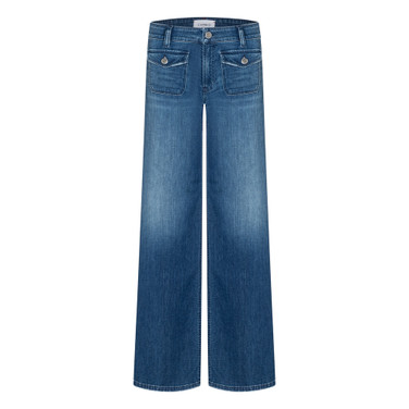 Aimee Patched Pocket Jeans Blauw