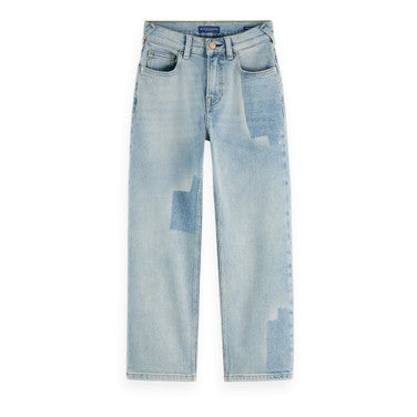 The Daze super loose jeans Art from the Heart Squares Licht Blauw