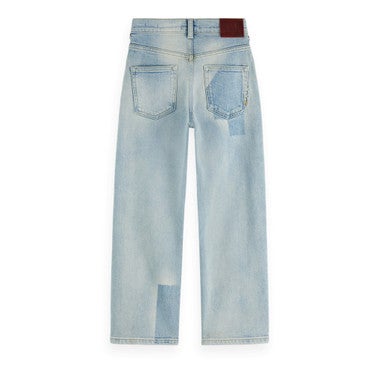 The Daze super loose jeans Art from the Heart Squares Licht Blauw