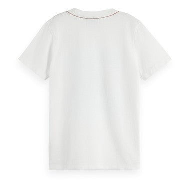 Regular-fit washed artwork t-shirt Globe Off White