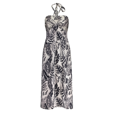 Itske leaves dress Blauw