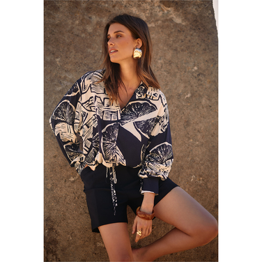 Dio orange blouse Blauw