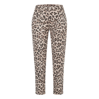 Chino Turn Up Leopard Beige