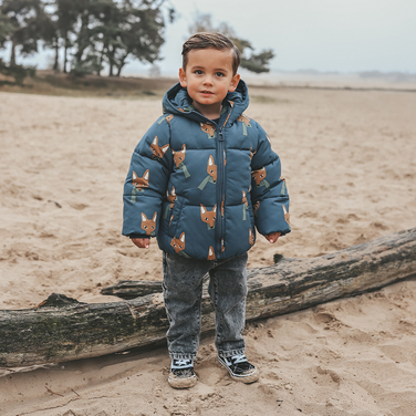 Fox Puffer Coat Blauw