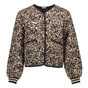 Bomber leopard Zwart 1