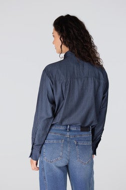 ESS BLOUSE SR 737 necktie Blauw