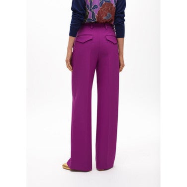 Straight Fit Pantalon Paars